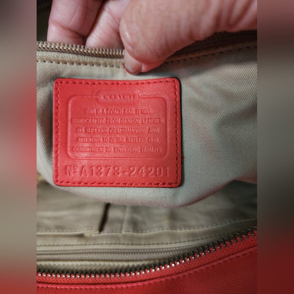 Coach Salmon/ Pink Leather A1373 24281 - Picture 15 of 15